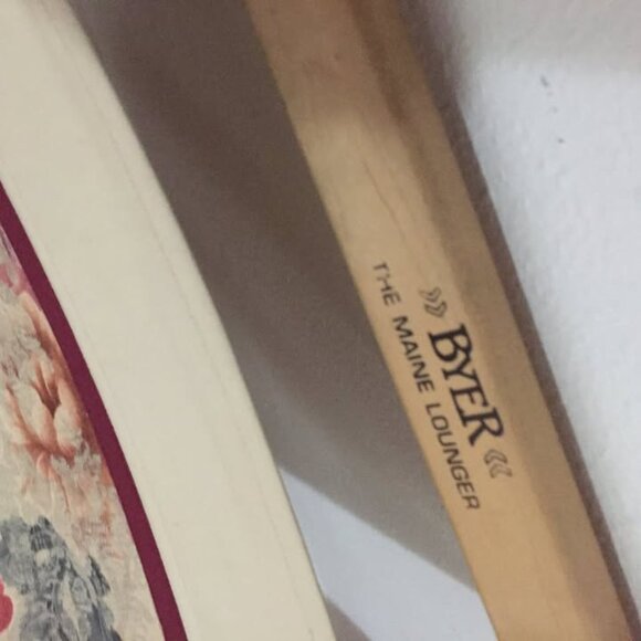 2 Vintage Byer of Maine Lounger Beach Chairs Canvas & Wood Foldable Camping - Picture 5 of 5